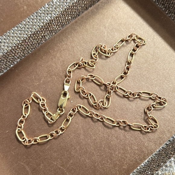 Jewelry - Vintage 14k Two-Tone Chain Link Necklace